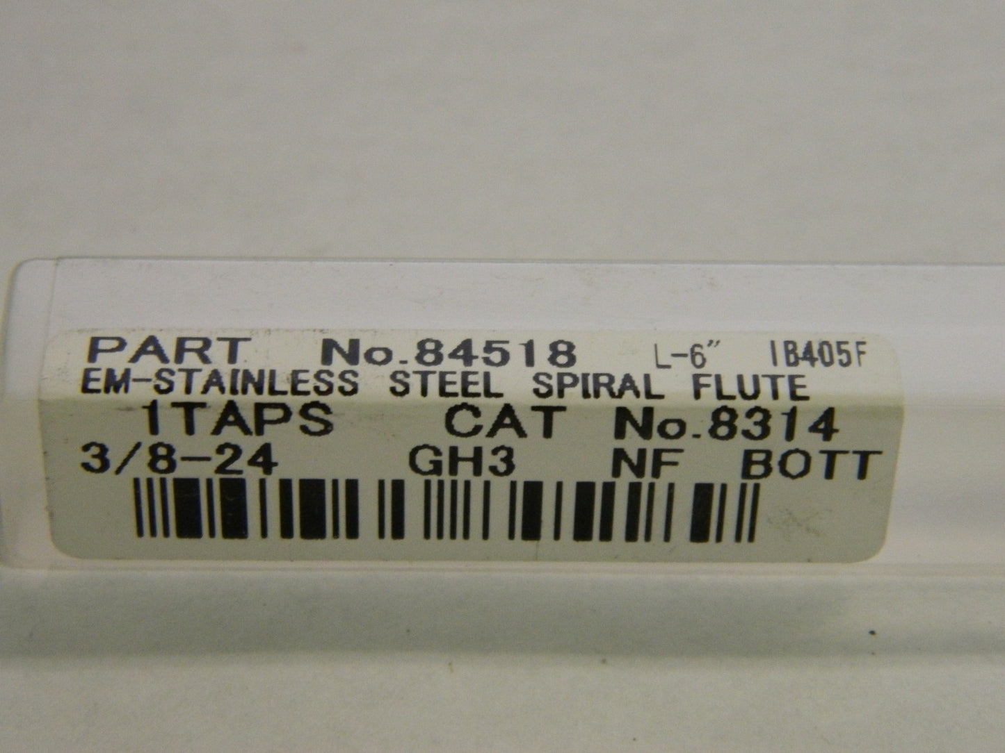 Greenfield Modified Bottoming Tap 3/8-24NF GH3 3FL HSSE EM-SS 84518