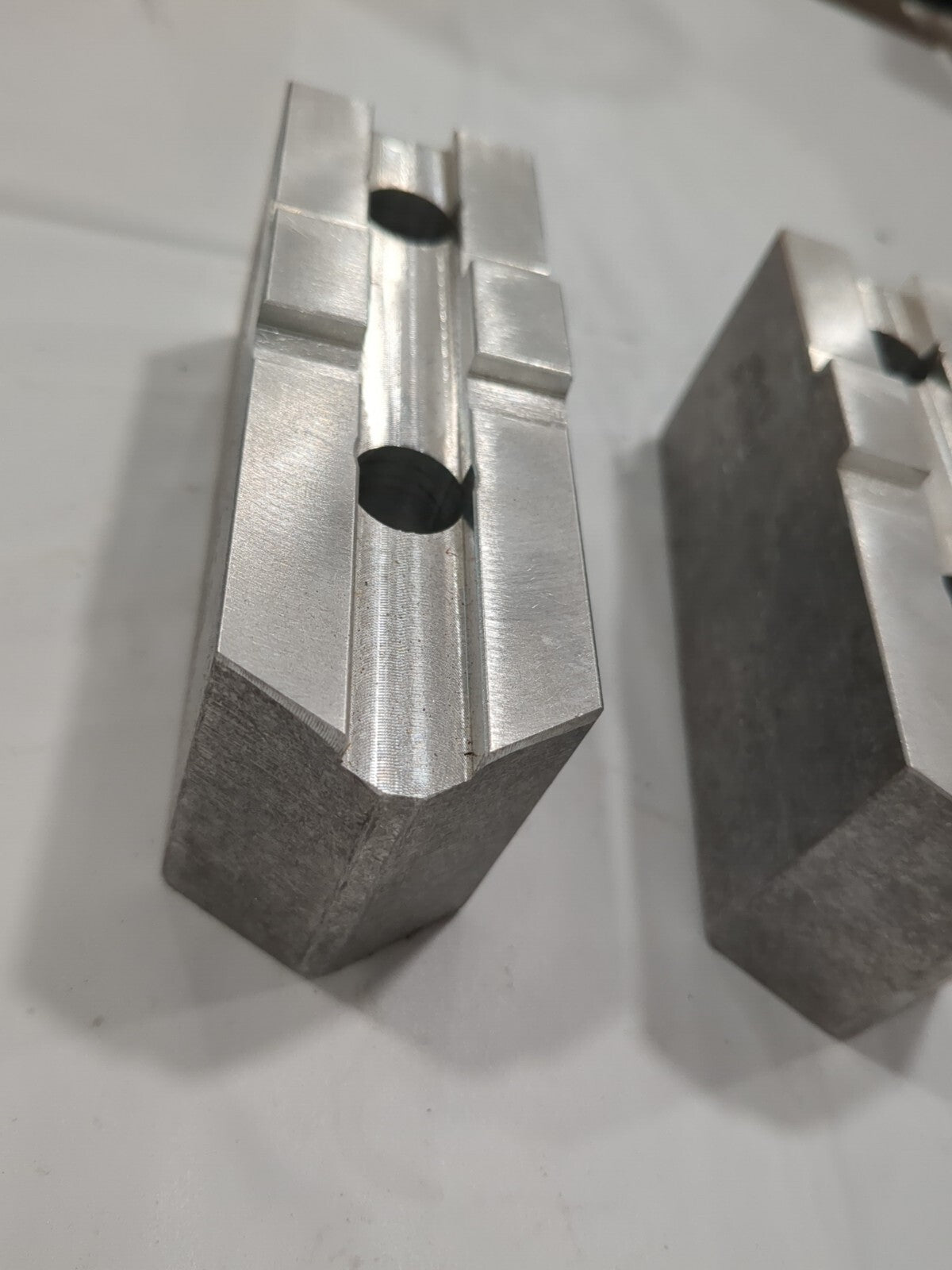 ABBOTT 2pc Soft Lathe Chuck Jaw: Tongue & Groove TG10MDA