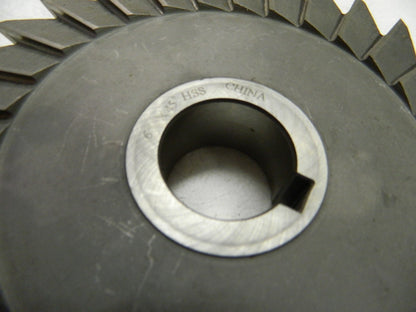 Precision HSS 6" x 1" Single Angle Mill Cutter Arbor Connection 032006