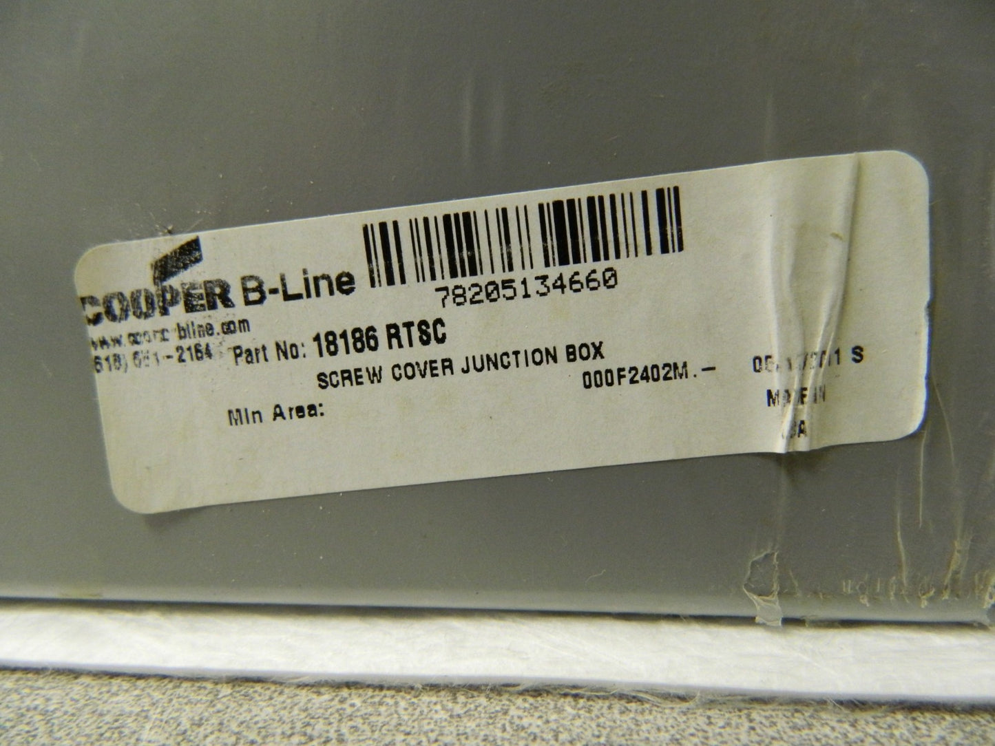 Cooper B-Line Screw Flat Cover Enclosure 18" x 6" x 18" 18186 RTSC