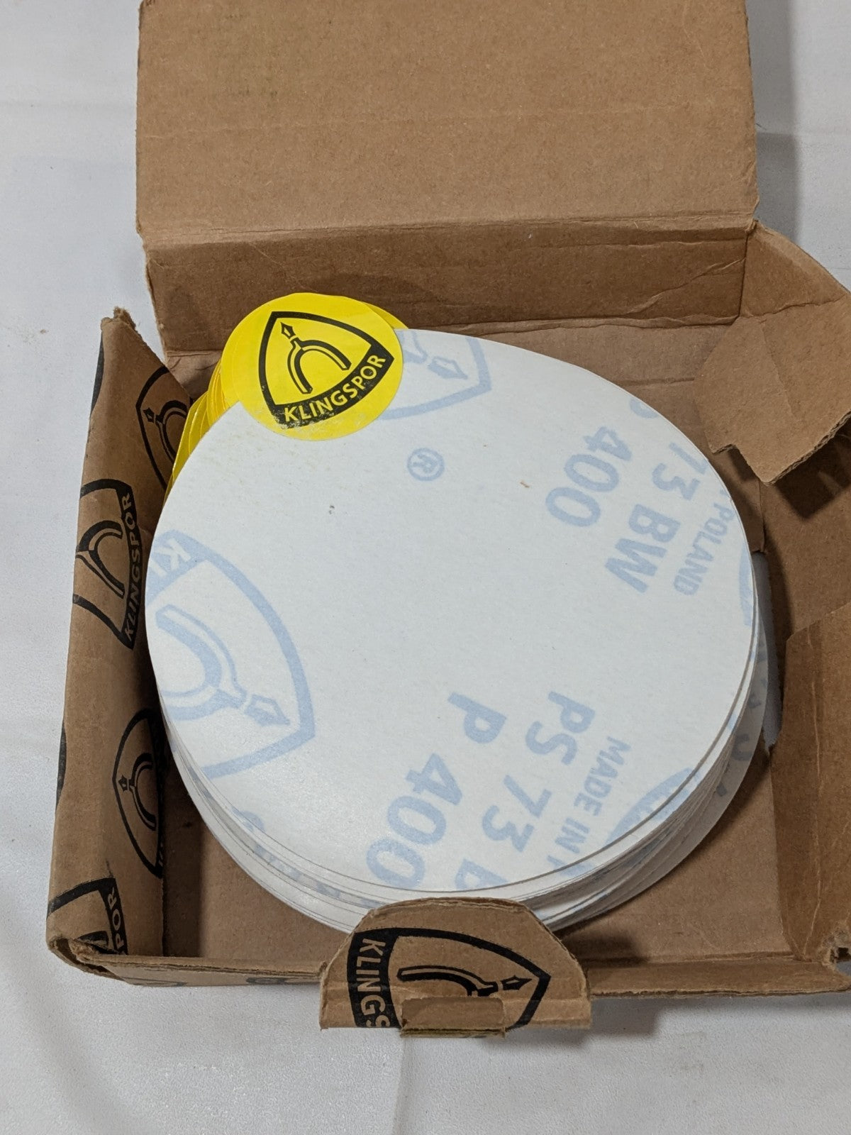 Klingspor 5" 400G NO HOLE PSA DISC Box of 100 073P400W-12700T