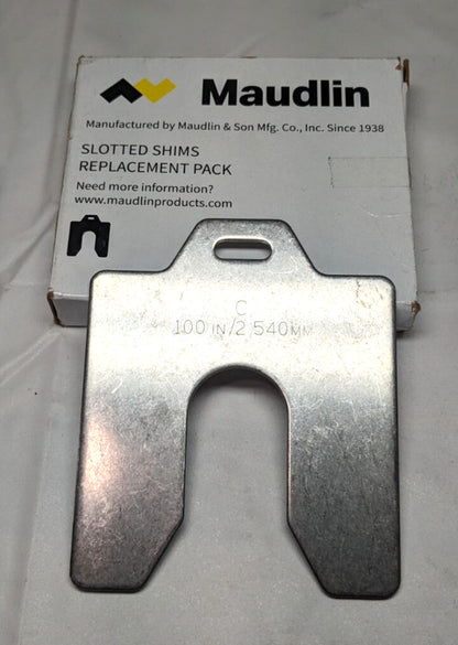 MAUDLIN PRODUCTS  Slotted Shim 304SS C 4 x 4 x 0.100"  QTY 4  MSC100