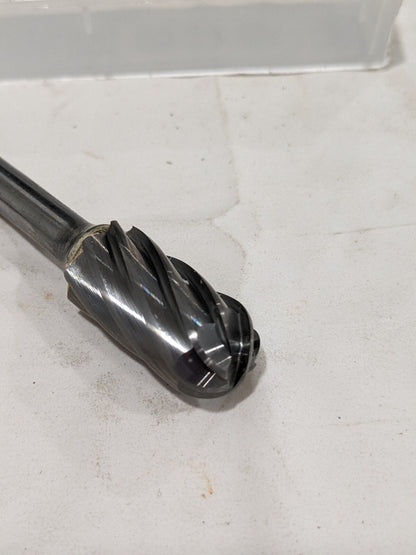 SGS PRO Abrasive Bur: SC-5NF, 1/2" Cut Dia, Ball Nose Cylinder 19028