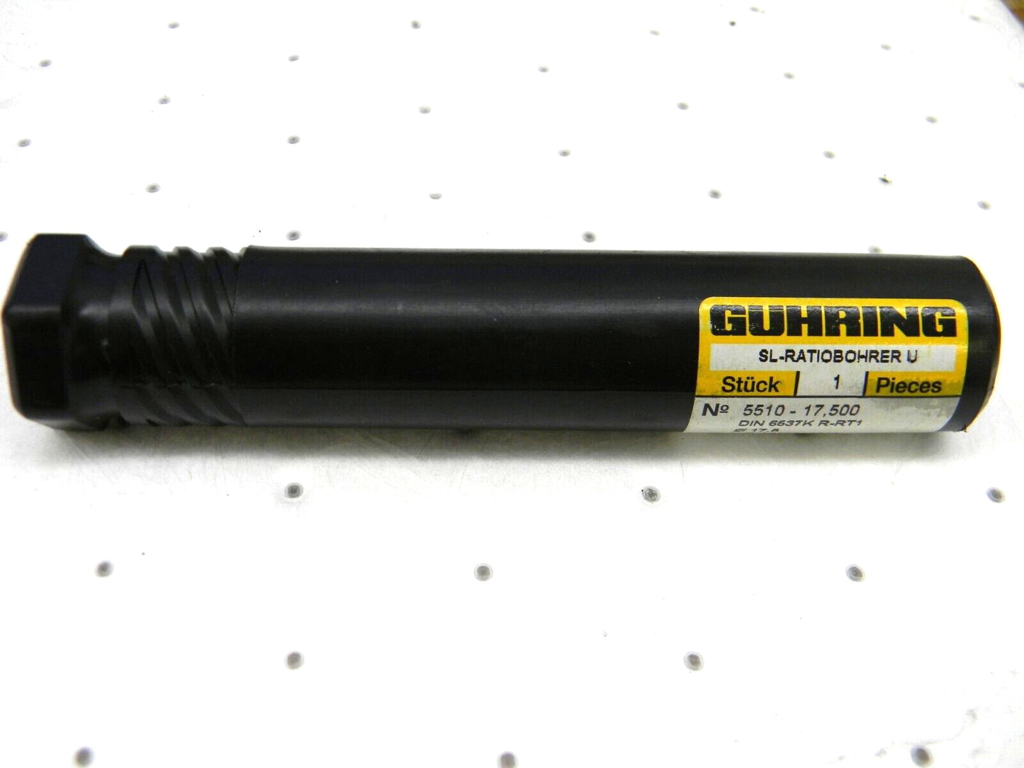 GUHRING Carbide Screw Machine Length Drill Bit 0.689" Dia, 140 ° 9055100175000