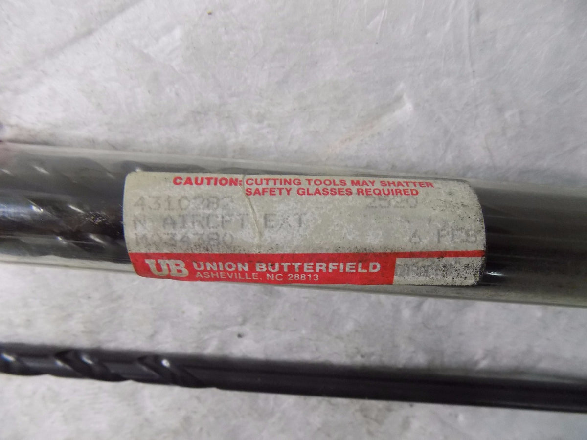 Union Butterfield Aircraft Extension Drill Bit 5/16"x 2.5" HSS 2FL Qty 6 4310282