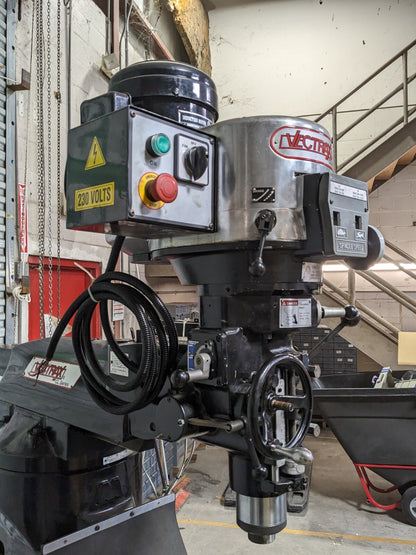 Vectrax 9 x 48 Milling Machine  3HP 230/460v  Variable Speed   Newall X/Y DRO