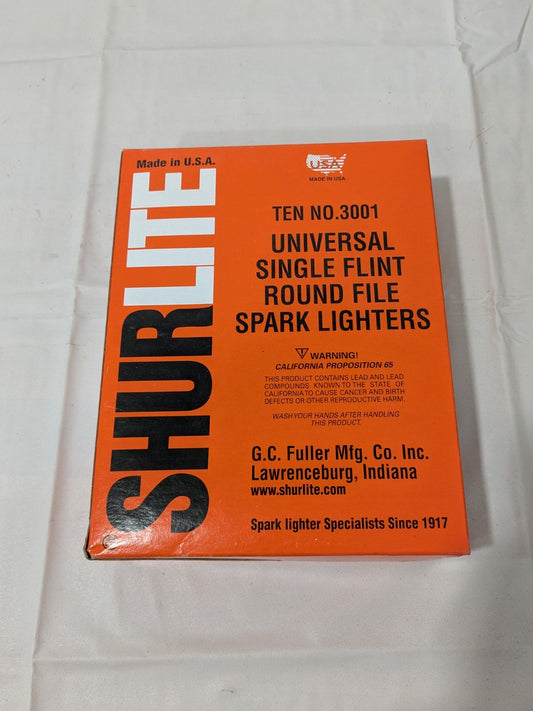 Shurlite Gray, Single Flint Striker Box of 10 NO.3001