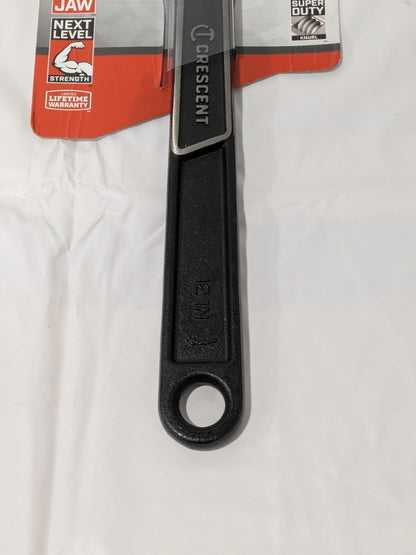 Crescent Adjustable Wrench: 12" OAL, 1-11/16" Jaw Capacity ATWJ212VS