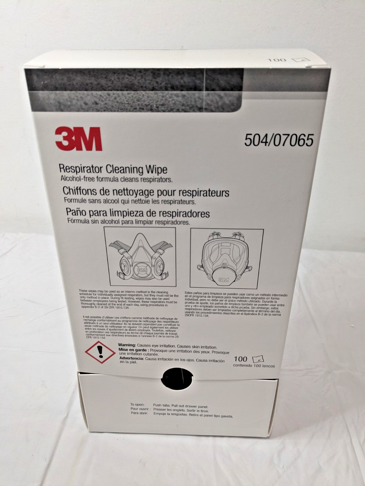 100 PK 3M Respirator Cleaning Wipes 504/07065 7000001938