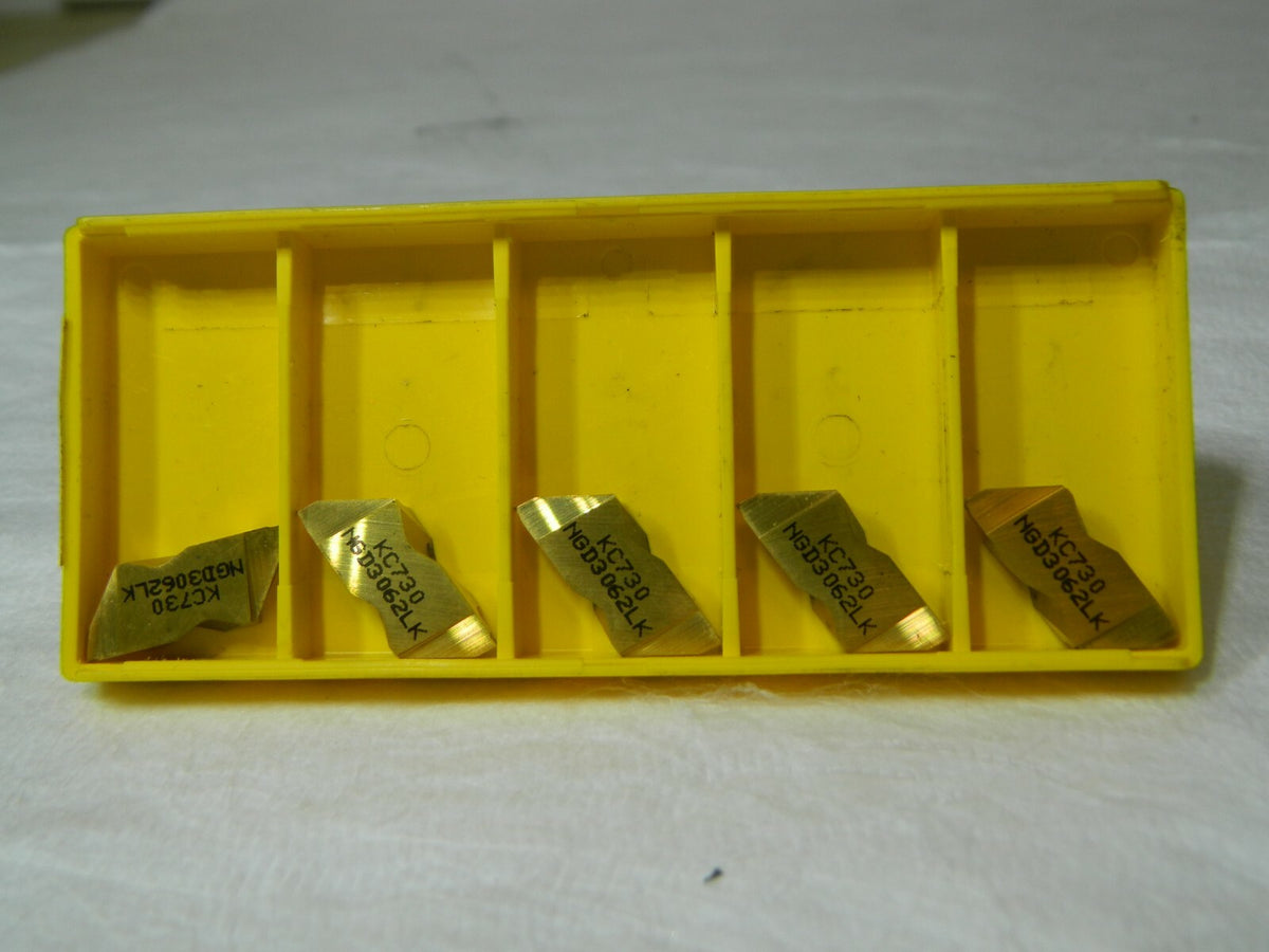 Kennametal Grooving Insert: NGD3062LK KC730, Carbide Qty 5 1114340