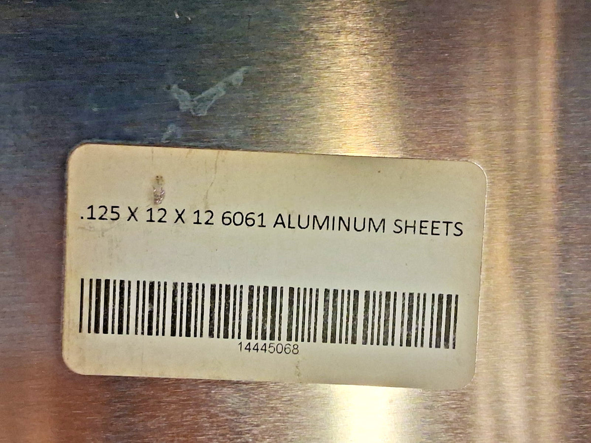 Pro Aluminum Sheet 1/8" Thick x 12" Wide x 12" Long XALFLR079511X1