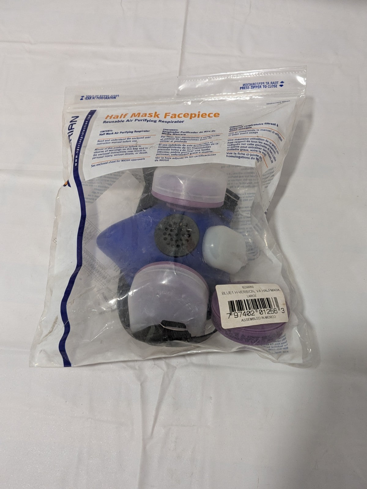 Sperian Half Facepiece Blue 1H - Size Large B230050