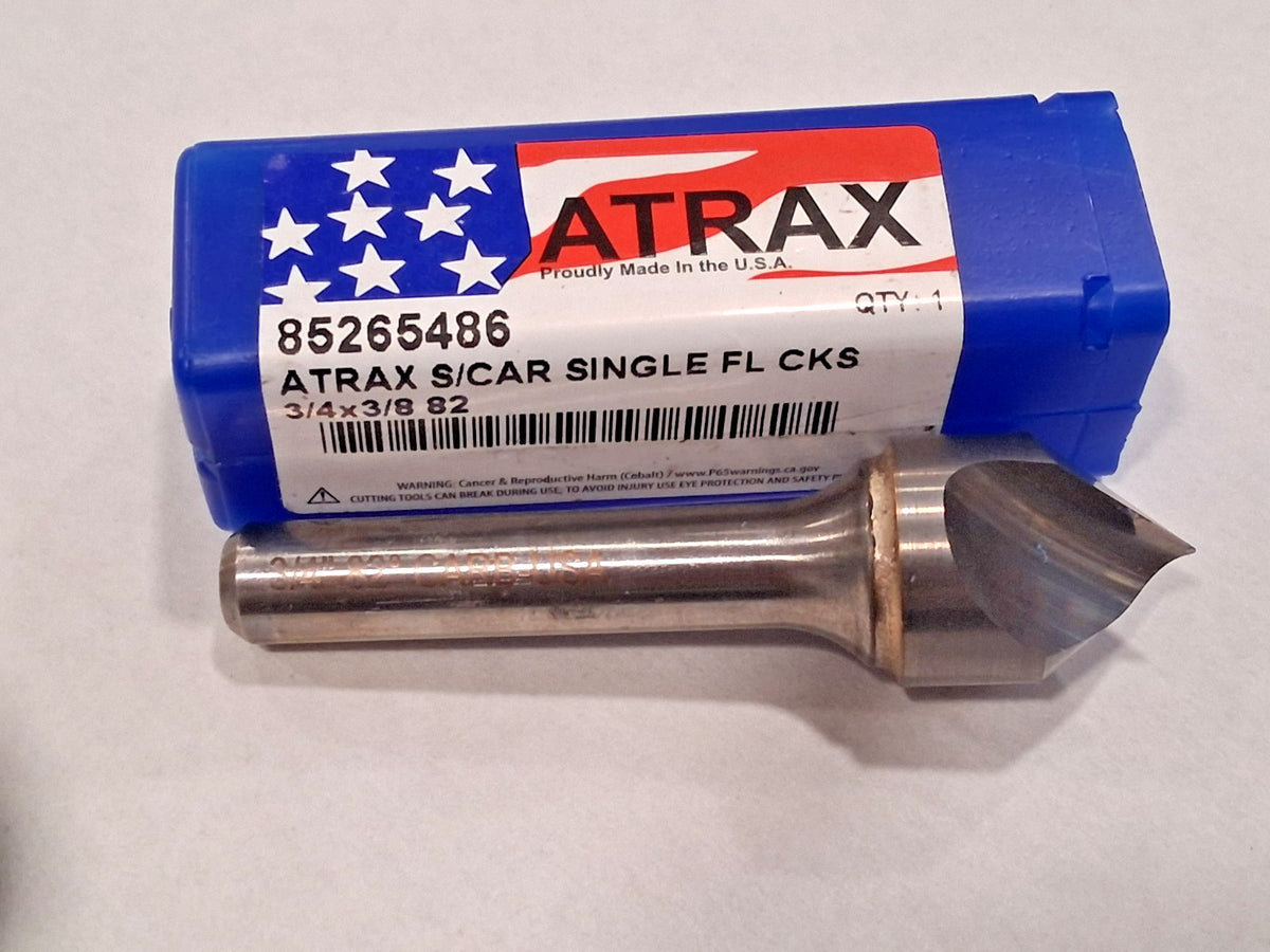 Atrax Countersink 3/4" Head Dia 82 deg 1FL Carbide 85265486