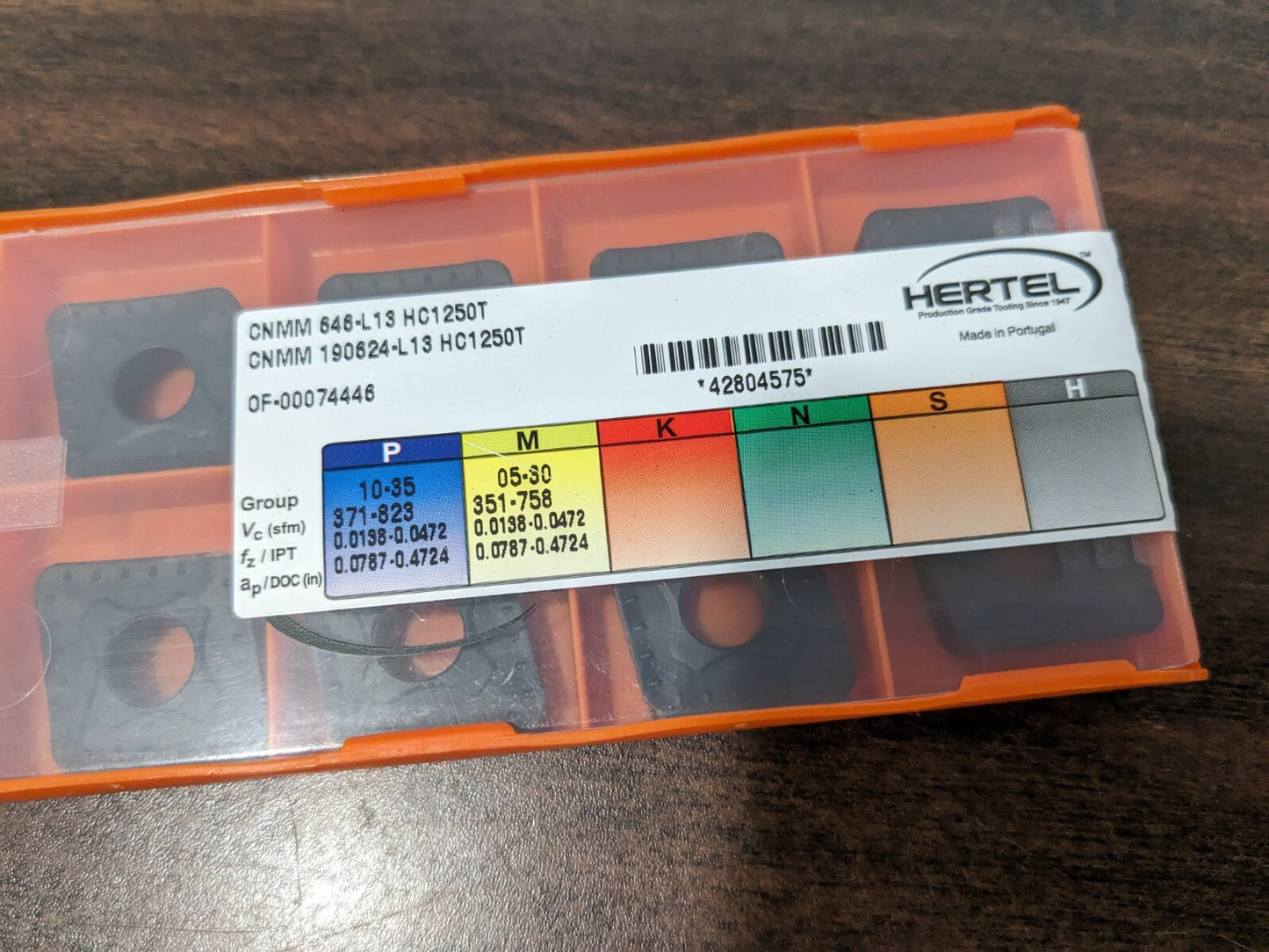 HERTEL Turning Insert 10ct: CNMM 646–L13 HC1250T, Solid Carbide 1002021