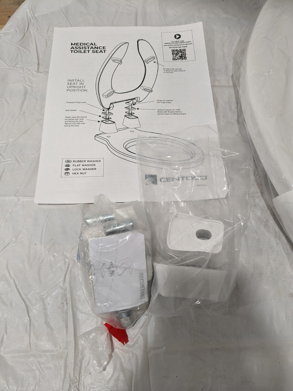 CENTOCO Raised Toilet Seats Type: ADA Handicap Accessible HL500STSCC-001