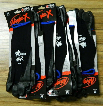 MCR Nitrile Coated Nylon General Protection Work Gloves Size M QTY 8 N9674M