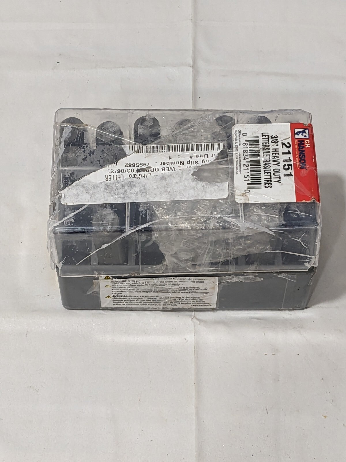 C.H. HANSON Heavy-Duty Stamp Set: 3/8" Character, 23 pc 21151 INCOMPLETE