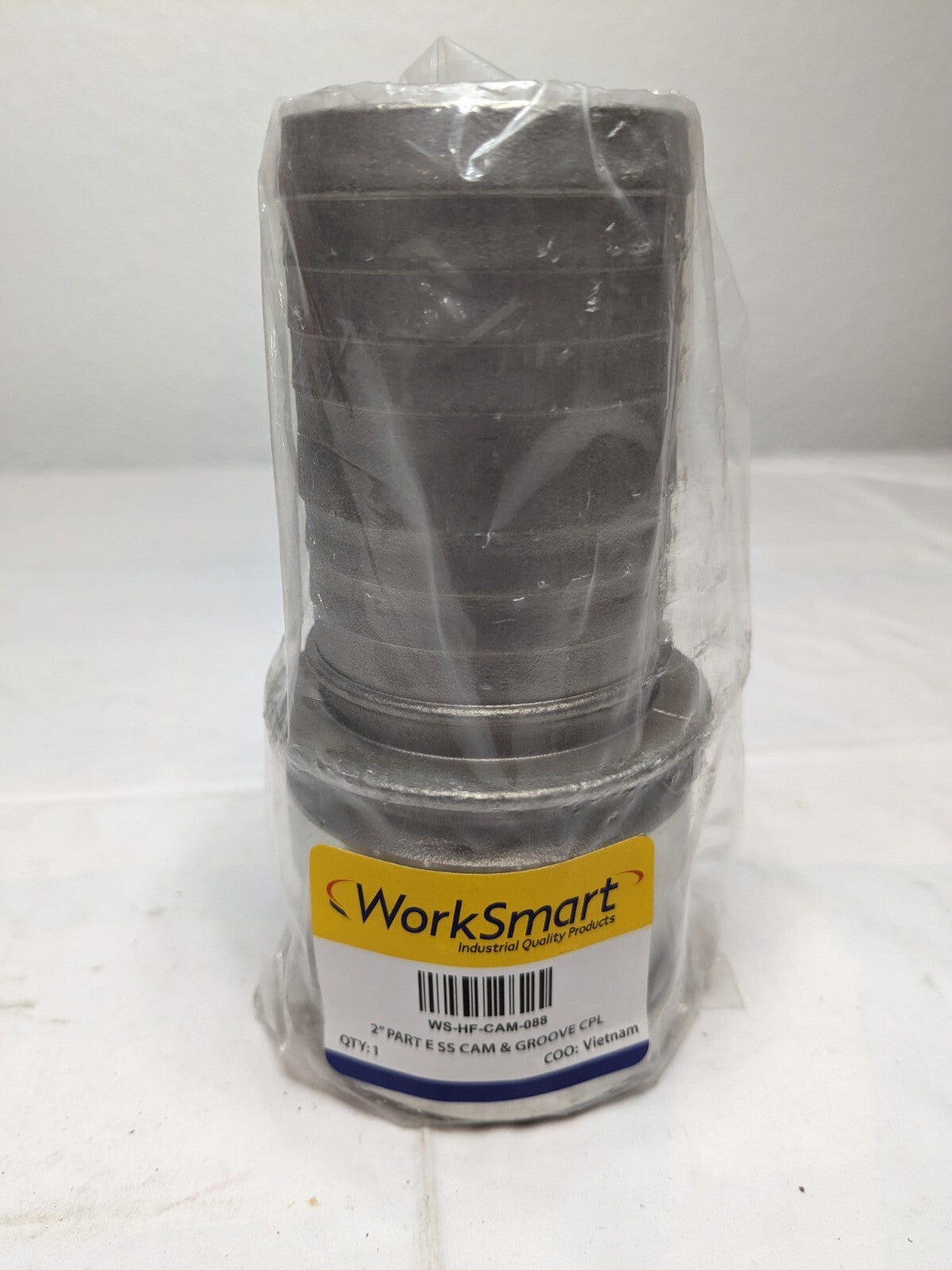WorkSmart 2" Cam &amp; Groove Male Adapter Hose Part E, 1,000 Max psi, WS-H