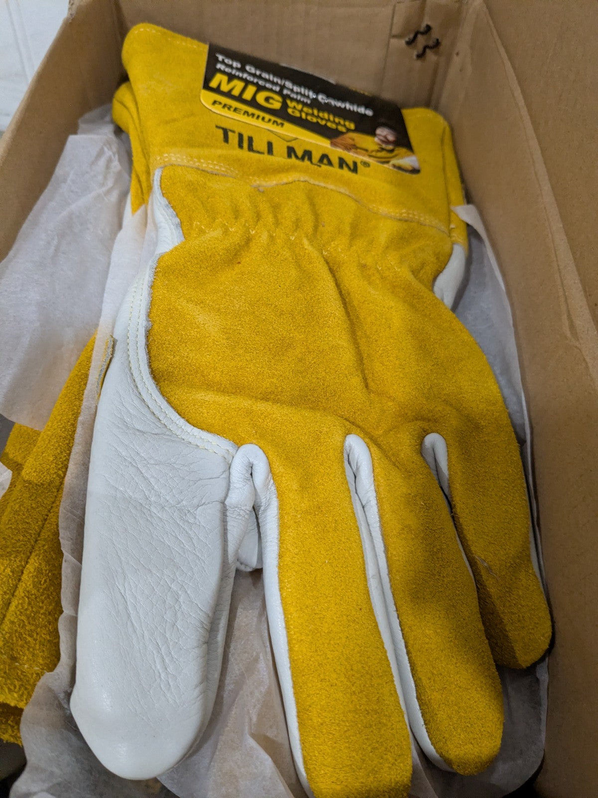 TILLMAN Welding/Heat Protective Glove 4" Cuff, Cowhide, SZ L  6 Pairs 50L