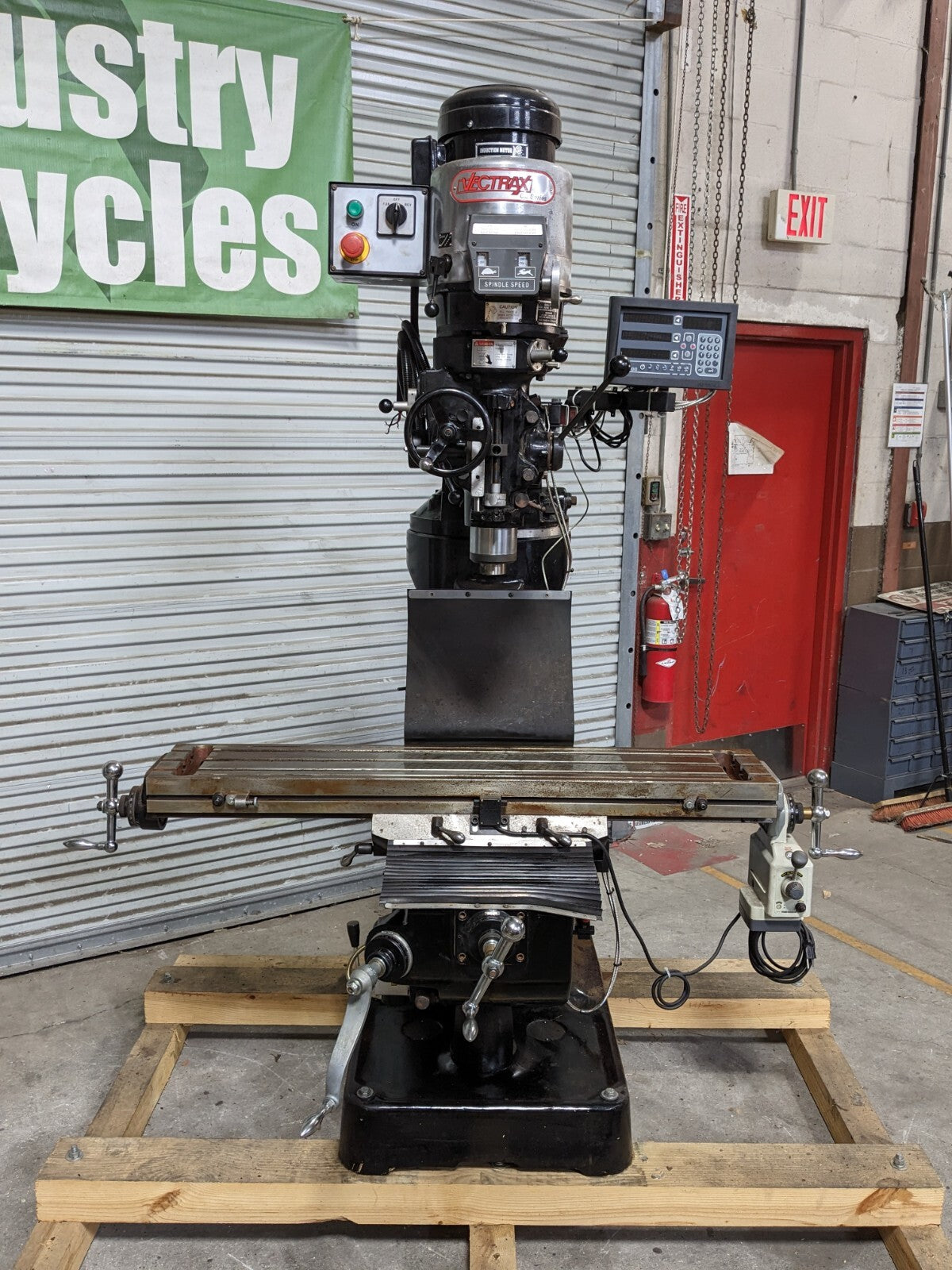 Vectrax 9 x 48 Milling Machine  3HP 230/460v  Variable Speed   Newall X/Y DRO
