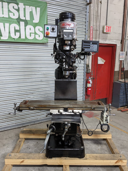 Vectrax 9 x 48 Milling Machine  3HP 230/460v  Variable Speed   Newall X/Y DRO