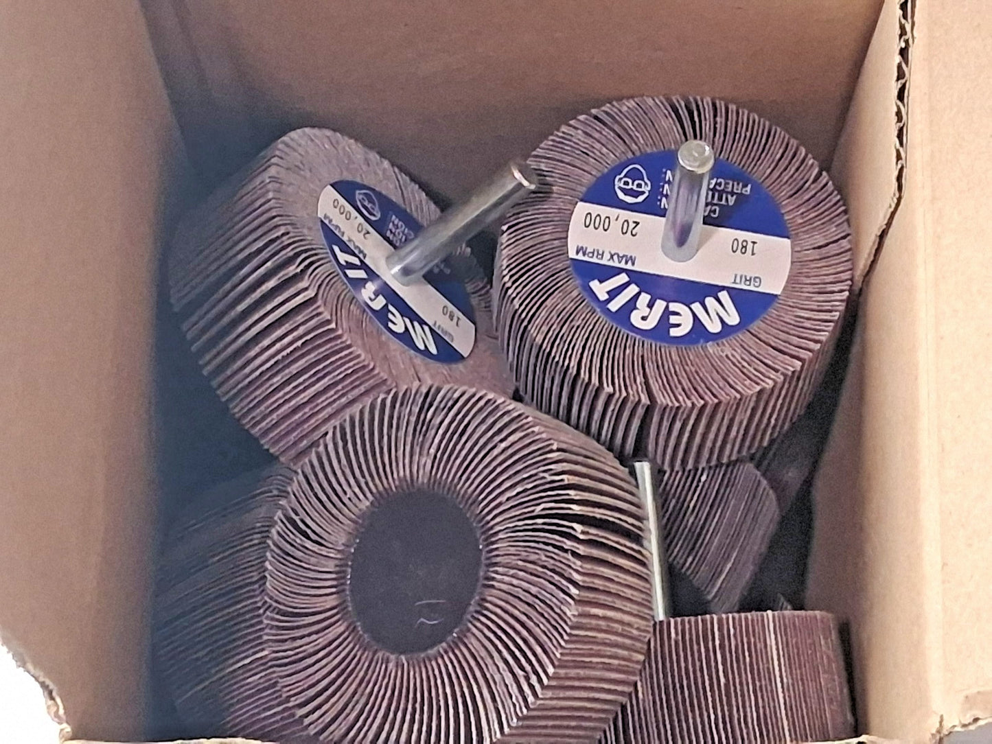 Merit Abrasives Ceramic Alumina Mounted Flap Wheel QTY10 180 Grit 08834137413