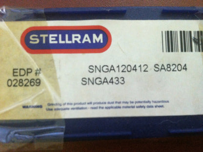 Stellram Index Ceramic Turning Inserts SNGA120412 SNGA433 SA8204 QTY 10  028269