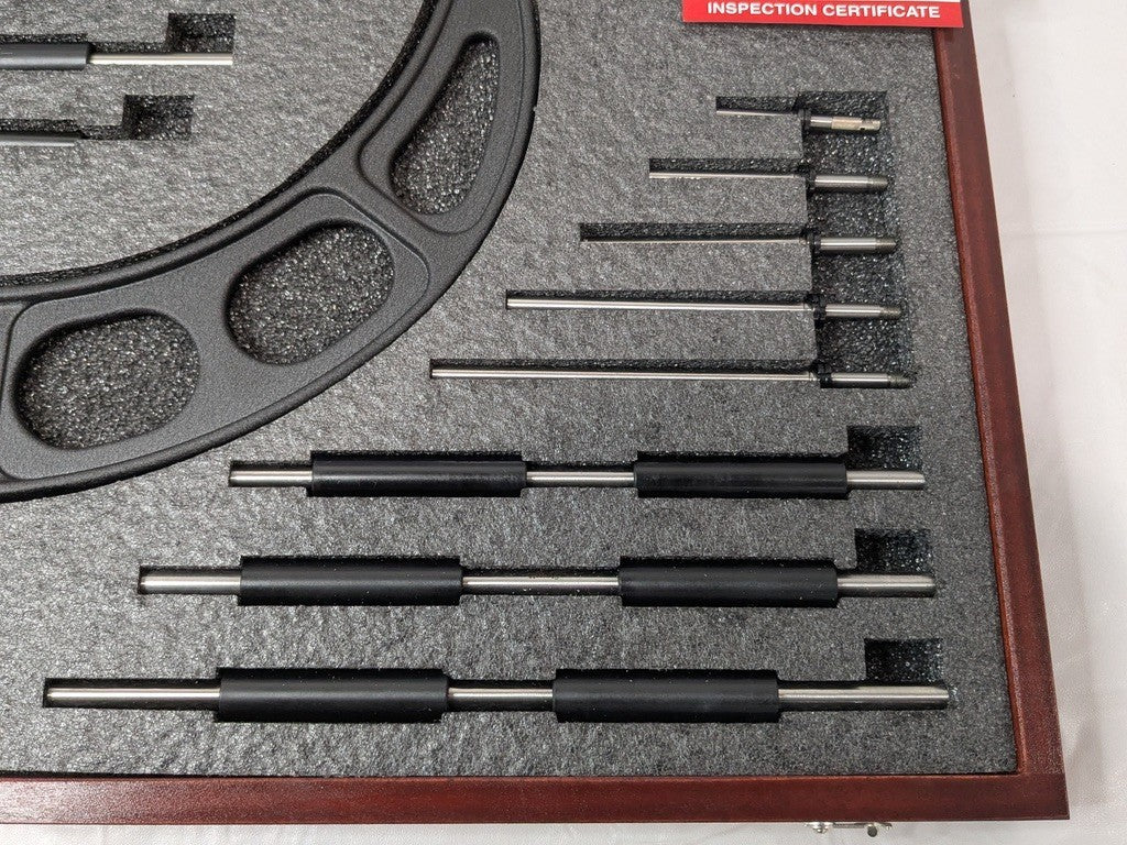 Starrett 6 Piece Mechanical Outside Micrometer Set 6 to 12" Range 72704