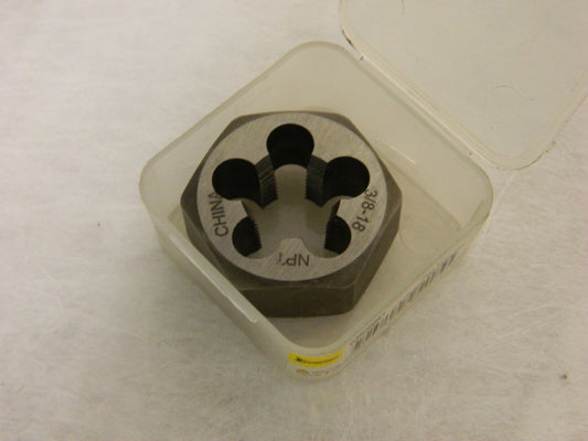 Interstate 2pk 1/2-14 NPT x 1-5/8" Hex Carbon Steel Hex Pipe Die 365-0021