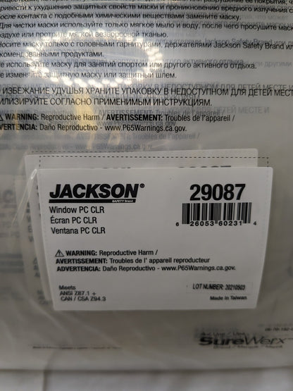 Jackson Replacement Face Shield 8" High, 0.06" Thick Qty 9 29087