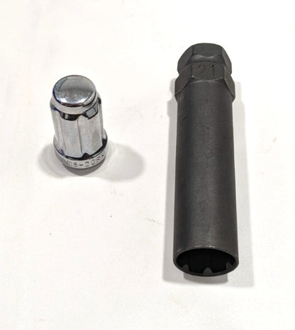 RPM Spline Drive Lug Nuts Chome 7/16-20 *10pcs*  With Deep Socket    C7002 C7301