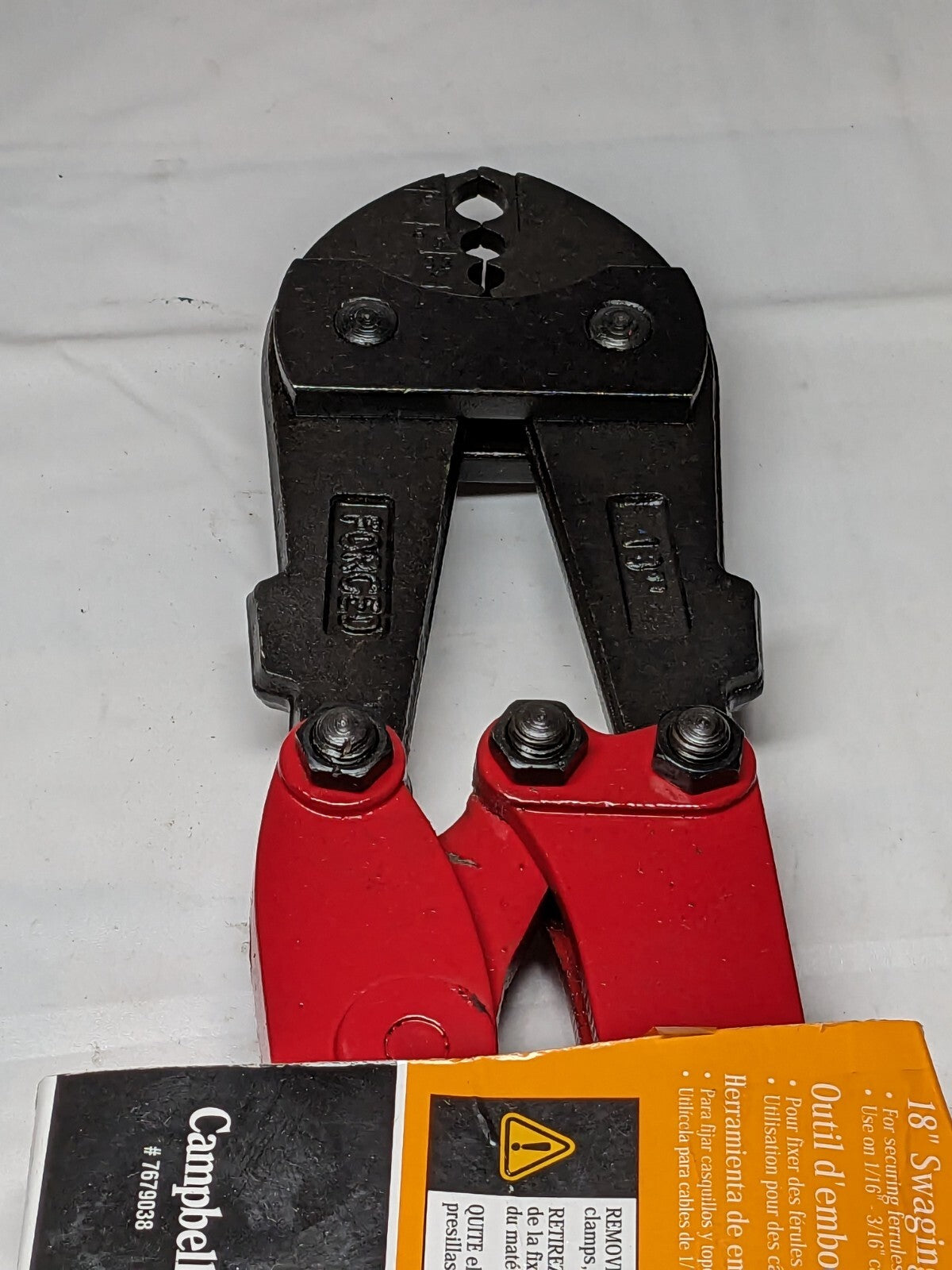 Campbell Swaging Tool, 18" Overall Length 1/16" TO 3/16" 7679037