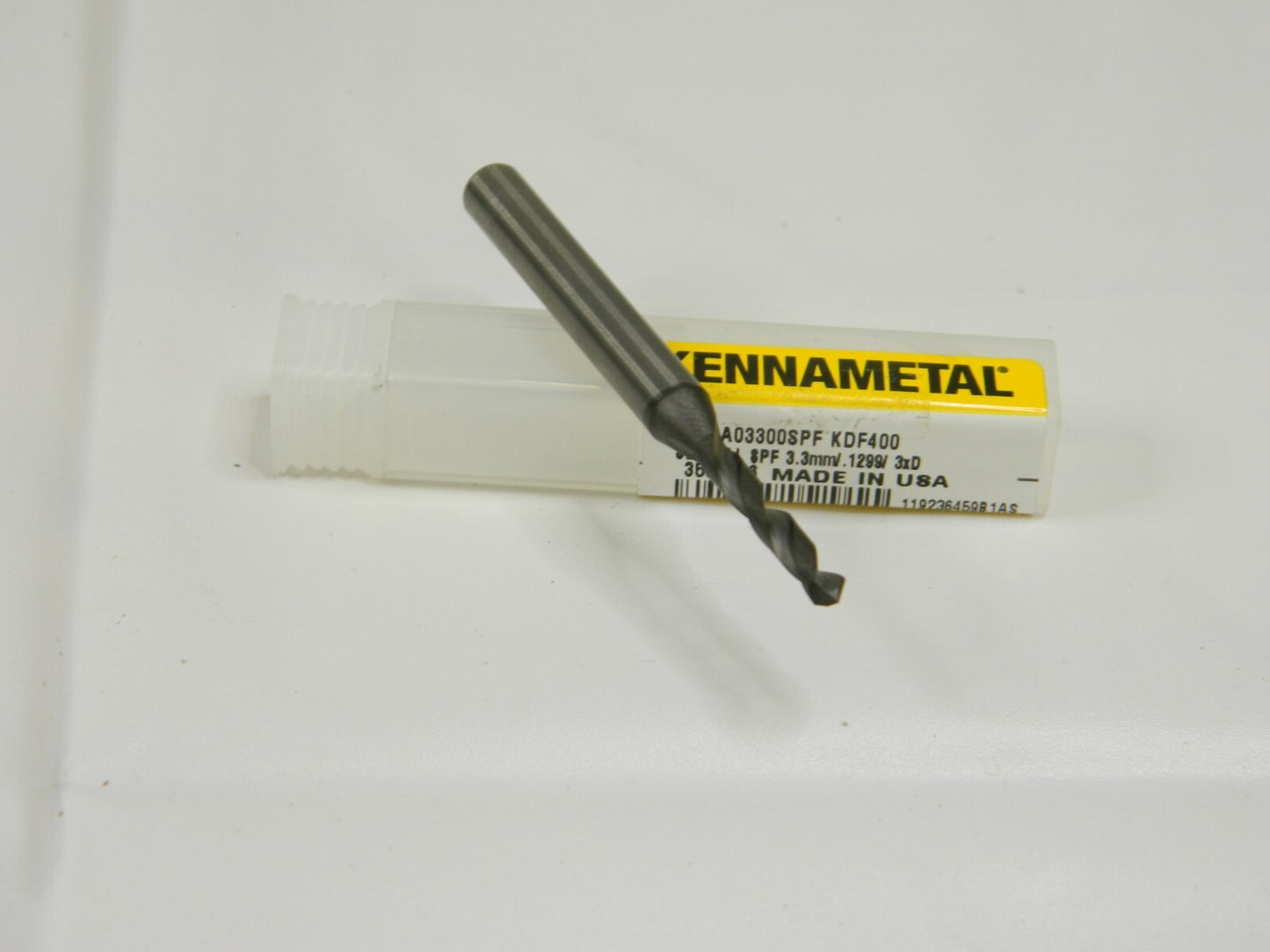 KENNAMETAL SC Screw Machine Length Drill Bit: 0.1299" Dia, 90 ° 3585206