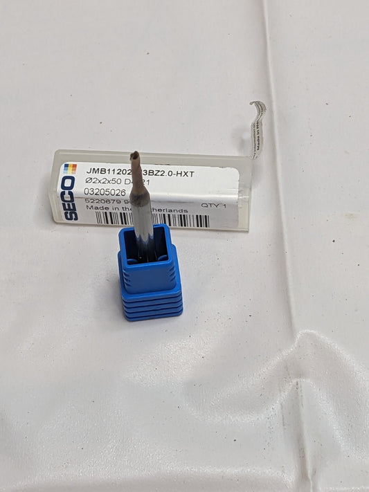 SECO Ball End Mill: 0.0787″ Dia, 2 Flute, Solid Carbide 03205026