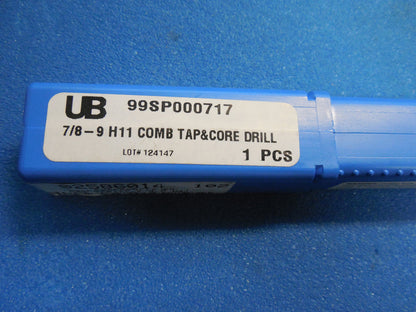 Union Butterfield  7/8"-9 H11 Tap & Core Drill  Qty 3