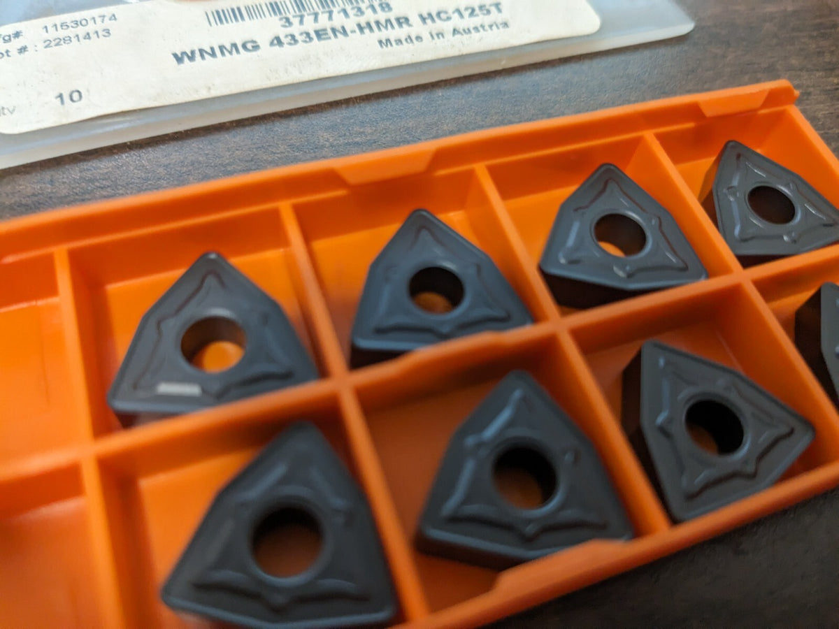 HERTEL Turning Insert 8pk WNMG 433ENHMR HC125T, Carbide 1000659