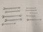 PROTO Combination Wrench Set: 10pc J1200-80ASD INCOMPLETE