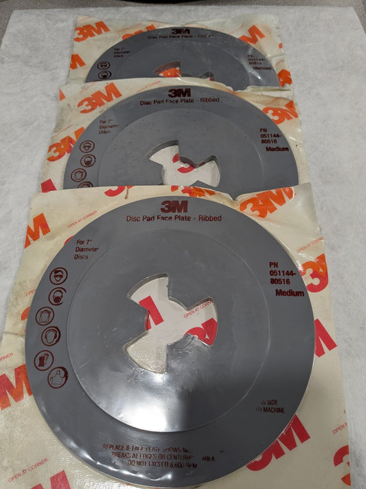 3M  Face Plate for Sanding Discs: 5/8-11 Plastic, 7,000 Max RPM Qty 3 45193