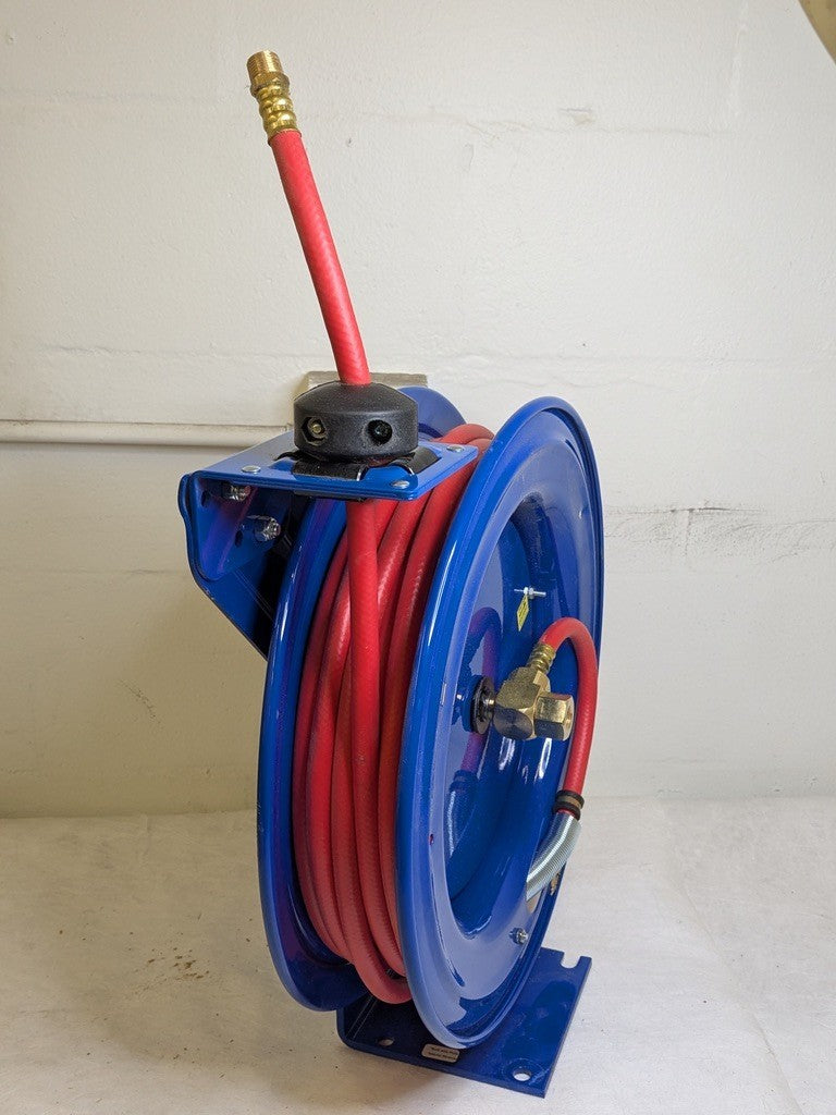 CoxReels Spring Retractable Hose Reel 50 Ft. x 3/8 In. 300 PSI Max. P-LP-350