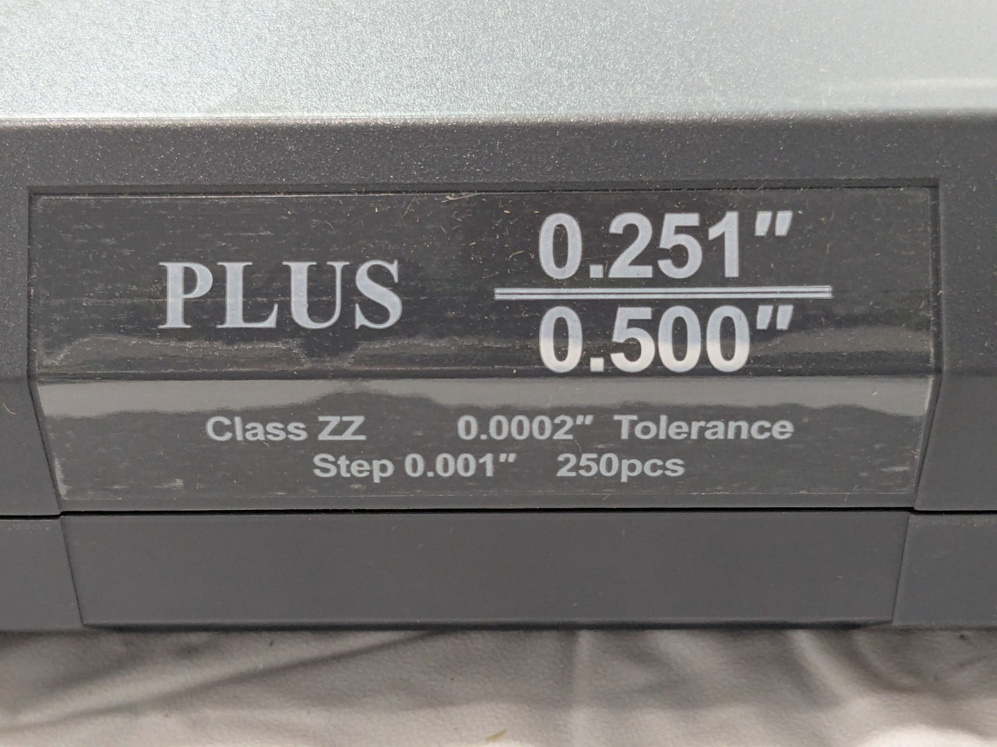 SPI 250 Piece Plug Gage Set 0.251" to 0.500" Range Class ZZ Plus 22-15