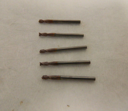 Accupro 3mm Diam 6mm LOC 4 Flute Solid Carbide Ball End Mill Lot of 5 12184734