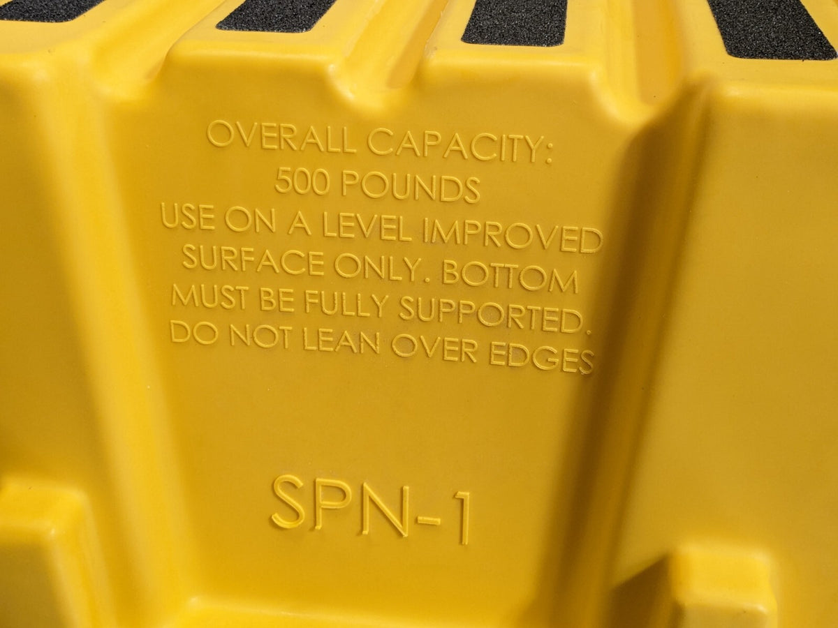 Vestil Step Stool 500 lb. Capacity 25" W. x 10-1/2" H. Yellow Polyethy