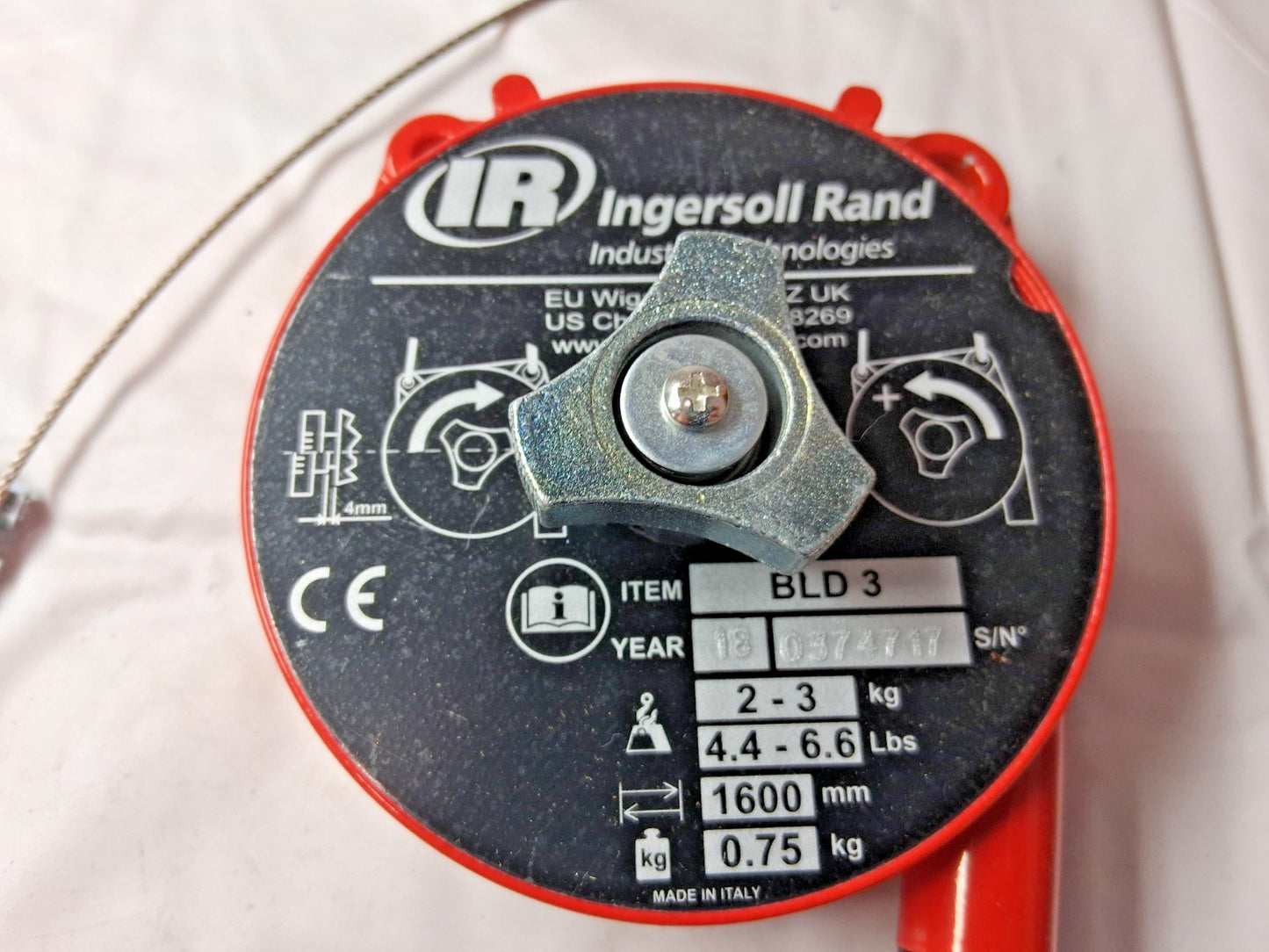 Ingersoll Rand Tool Balancer 6.6 lb Max Load 5.2' Cable Length BLD3