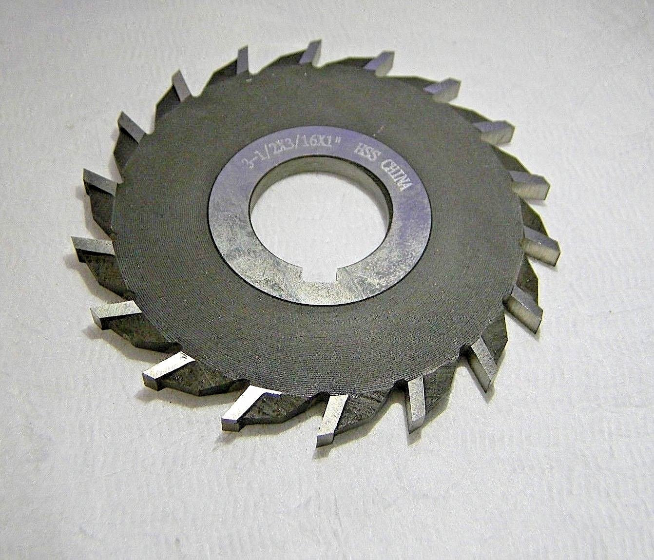 Pro  3-1/2" x 3/16" x 1" HSS Straight Tooth Side Milling Cutter 6332907