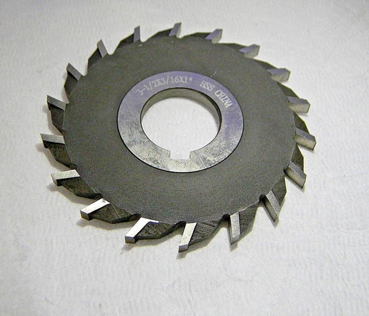 Pro  3-1/2" x 3/16" x 1" HSS Straight Tooth Side Milling Cutter 6332907