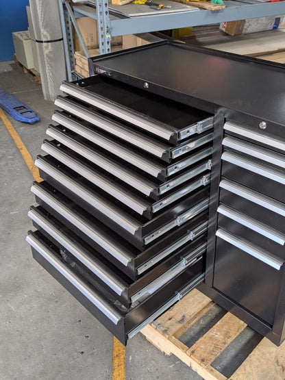 Kennedy Heavy Duty Roller Cabinet Tool Box 15 Drawer 39 x 39 x 18 Steel Black
