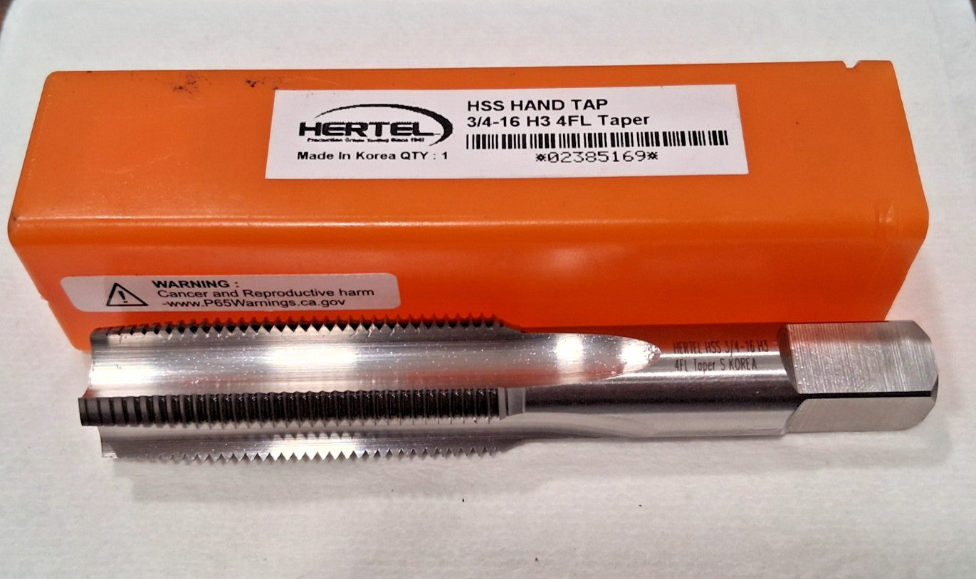 Hertel Straight Flute Tap 3/4-16 UNF 02385169
