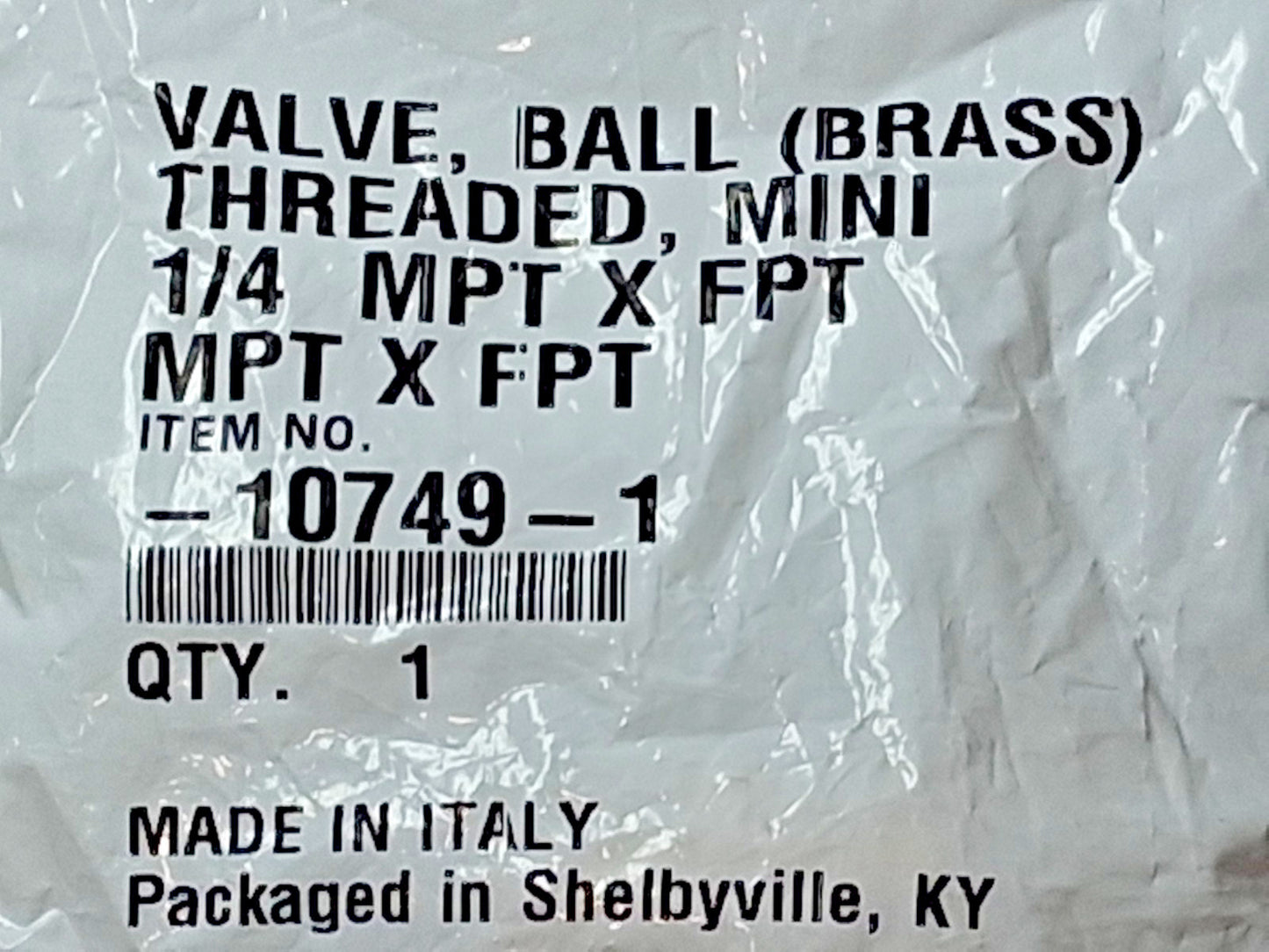 Parker Miniature Manual Ball Valves 1/4" Pipe 53563615