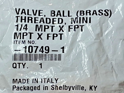 Parker Miniature Manual Ball Valves 1/4" Pipe 53563615