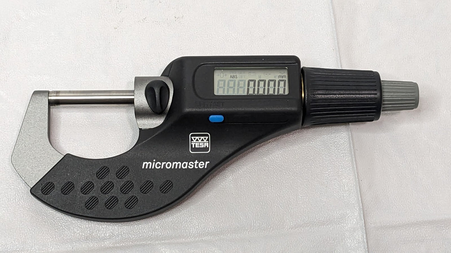 TESA Electronic Outside Micrometer Micromaster IP54 0 to 1.2"/0 to 30mm 06030010